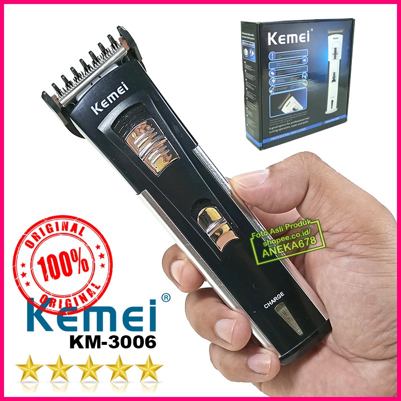 KEMEI KM 3006 ALAT CUKUR RAMBUT KUMIS JENGGOT BULU CAS SALON ELEKTRIK HAIR CLIPPER