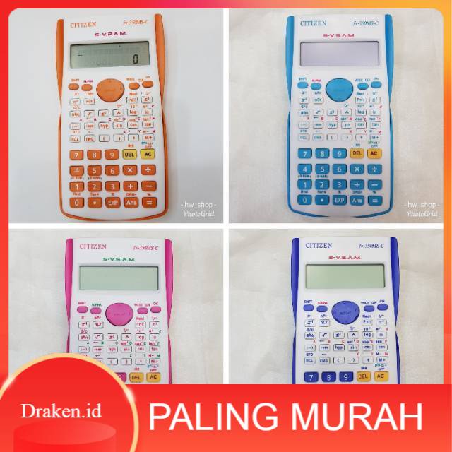 

KALKULATOR SCIENTIFIC CITIZEN FX 350 MS WARNA . SCIENTIFIC KALKULATOR . KALKULATOR ANAK SEKOLAH