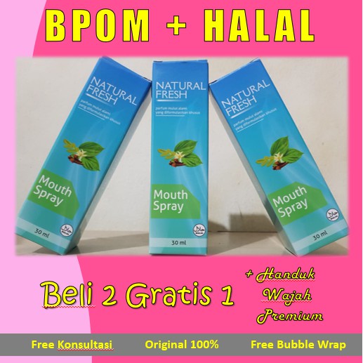 NATURAL FRESH Parfum Mulut / Parfum Mulut Herbal / Parfum Mulut Spray / Parfum Mulut Natural