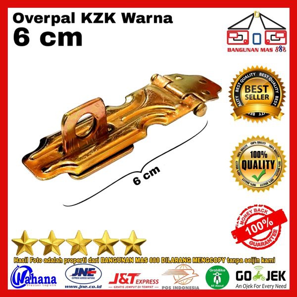 Overpal Kzk Warna No 5 -panjang 6 Cm Cantolan Gembok - Grendel Gembok - Selot Gembok