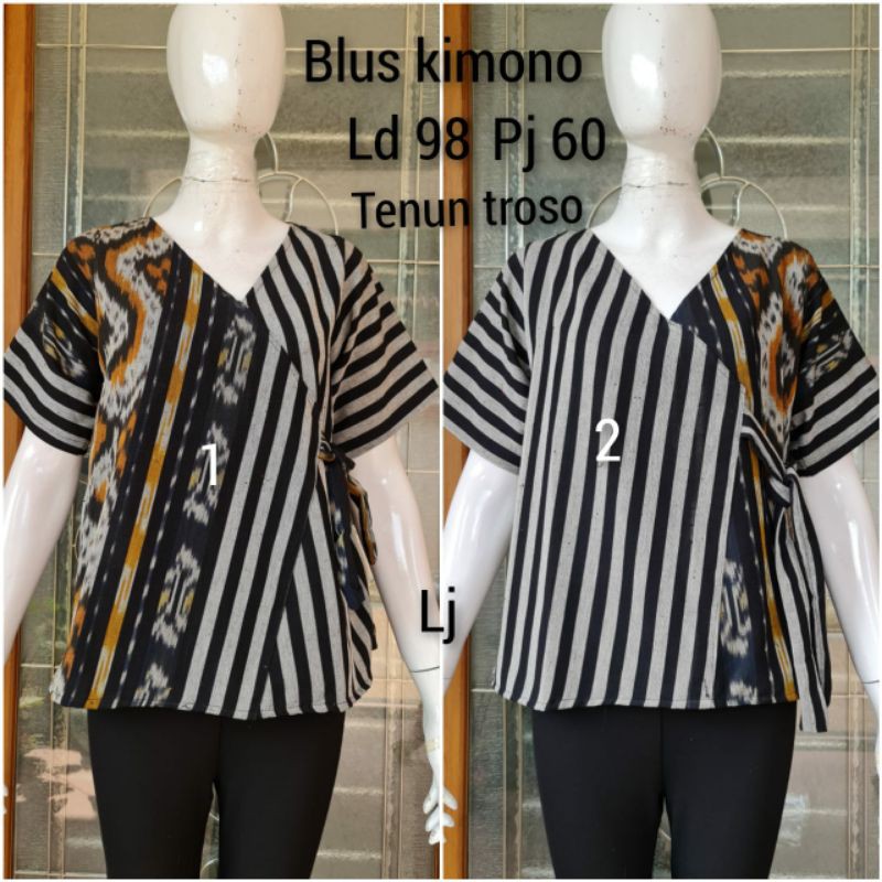 Blouse Tenun Troso Jepara | Blus Pita Kimono