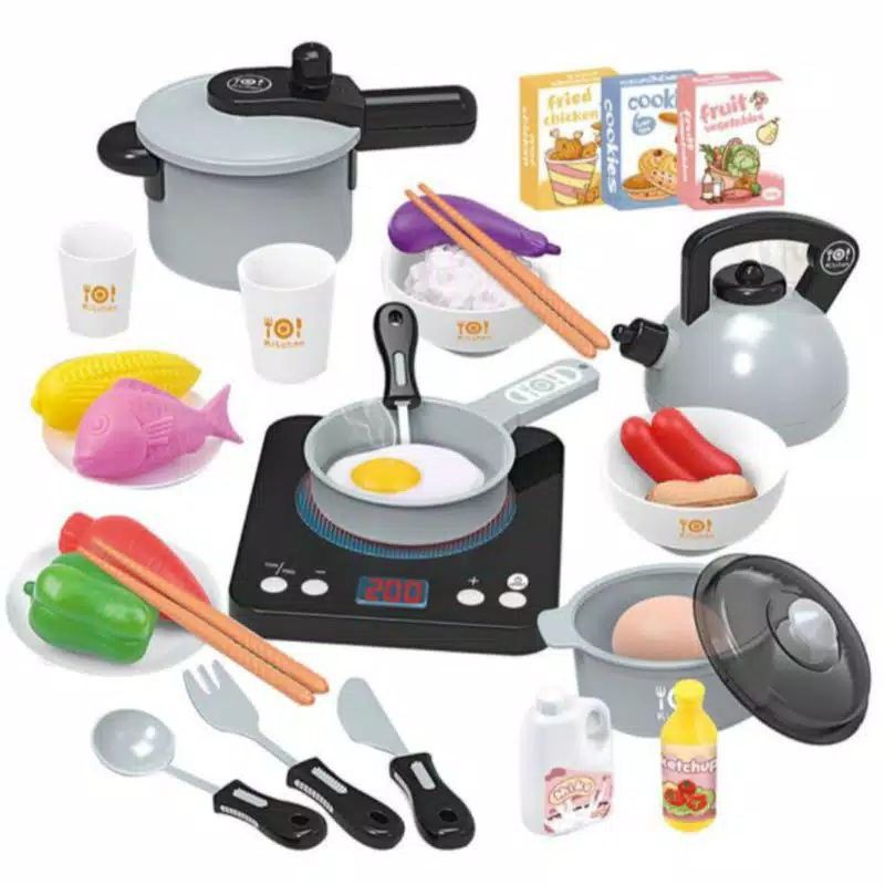 Mainan anak masak Play House Kitchen set-masakan anak