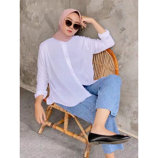 1KG MUAT 5PCS | MAUDY SHIRT KEMEJA POLOS KATUN RAYON PREMIUM HIGH QUALITY OOTD SELEBGRAM FASHION