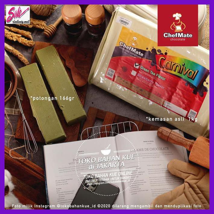 

SAKMACOKLAT- CHEFMATE CHOCOLATE GREEN TEA 166GR REPACK COKLAT GREENTEA HIJAU BATANG -MAKANAN-