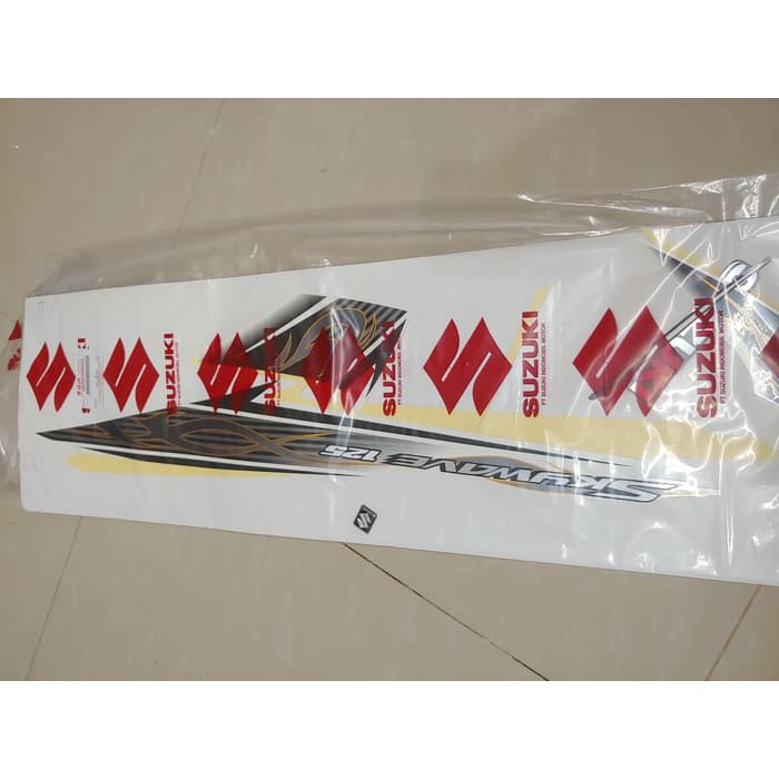 Stiker Bodi & Lis Body & Striping Skywave 2012 Putih Original Suzuki fix