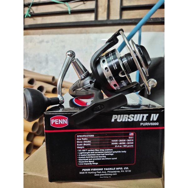 reel pancing penn terbaru pursuit IV 5000 6000 8000 power handel