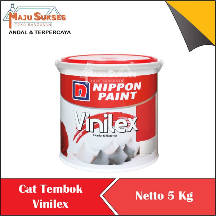 CAT NIPPON VINILEX 300 5 KG VINILEX MAWAR 300 PUTIH INTERIOR EKSTERIOR KEMBANG WHITE