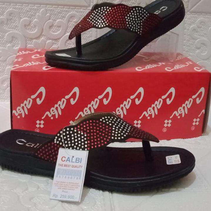 Paling Dicari.. Sandal japit calbi daun hitam teplek