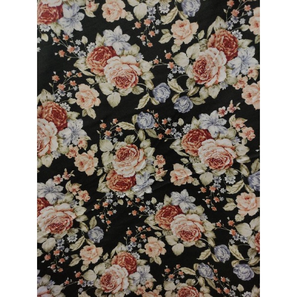 Kain Katun Jepang Motif Bunga Cantik TK 004