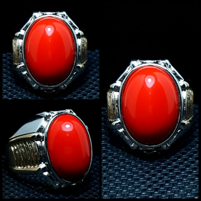Cincin Batu Akik Merah Marjan