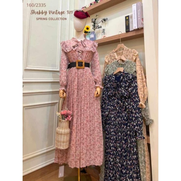 Gamis ceruty Maxi Plisket Koreana BKK Vintage yuna Bangkok 160-2335 Ceruty BKK Premium