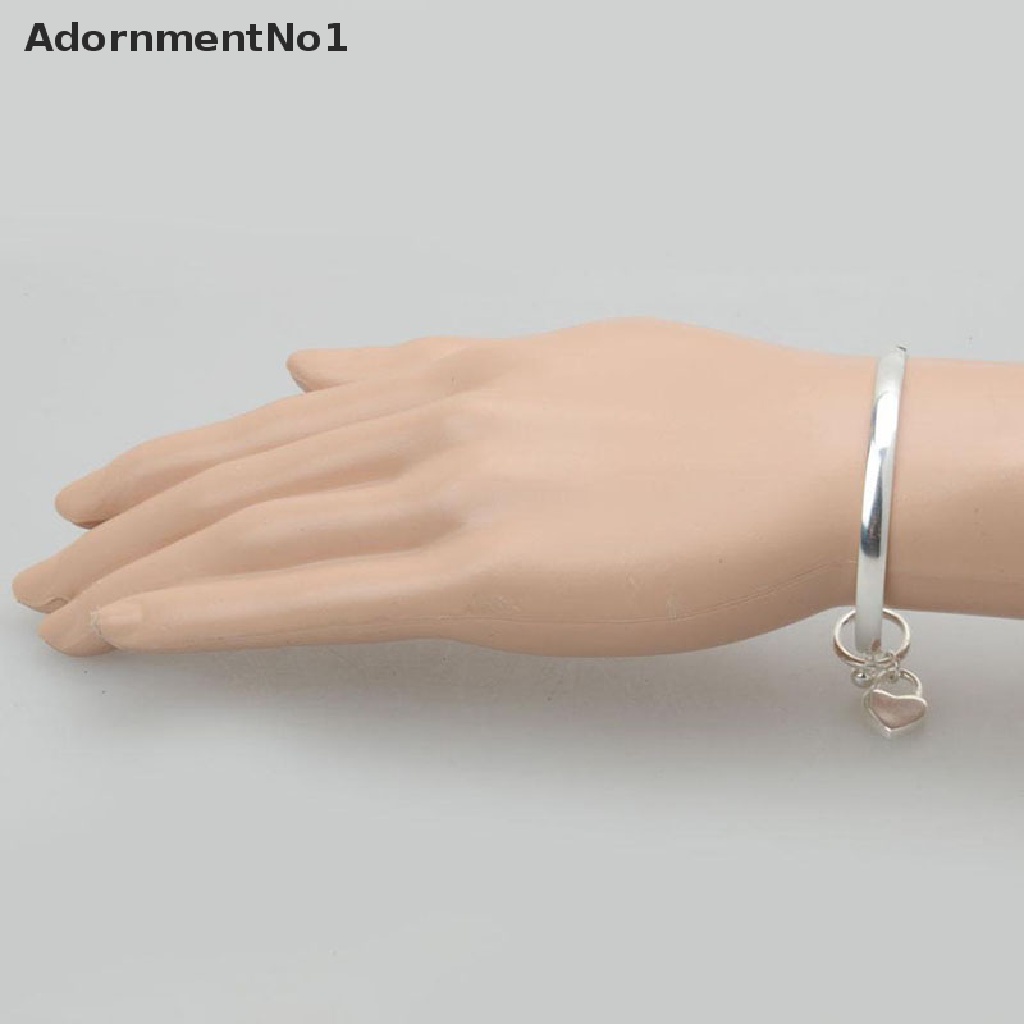 (AdornmentNo1) Gelang Tangan Lapis Silver 925 Motif Hati Untuk Perhiasan Wanita