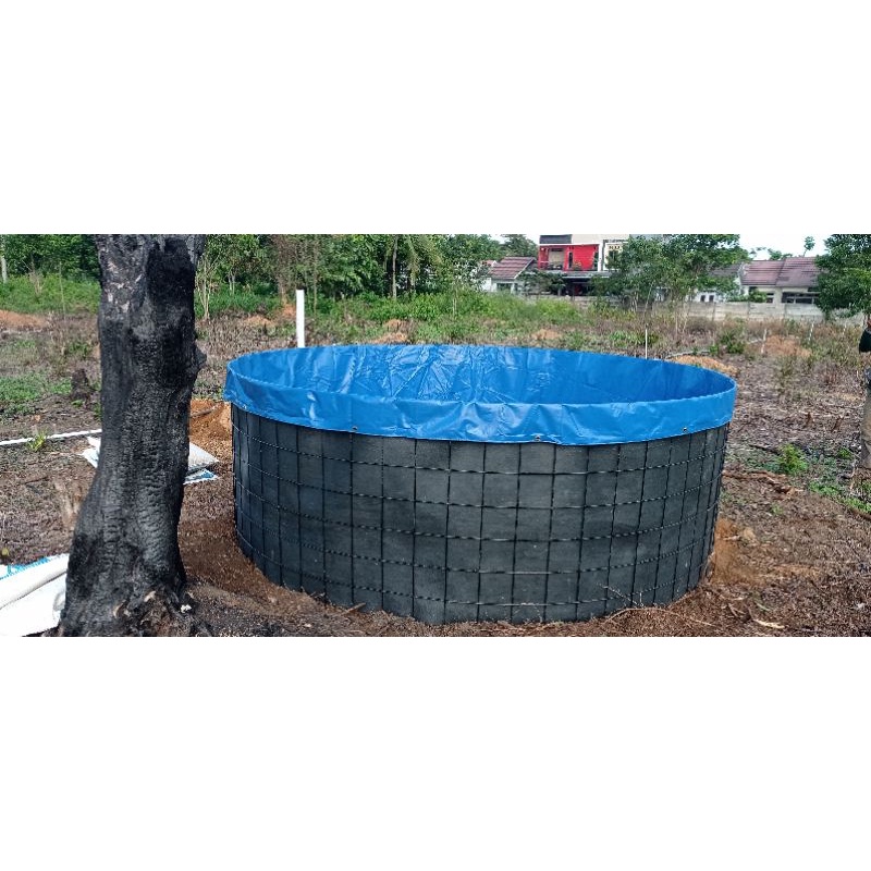 Kolam Terpal Bulat Diameter 2 T1,2 full set