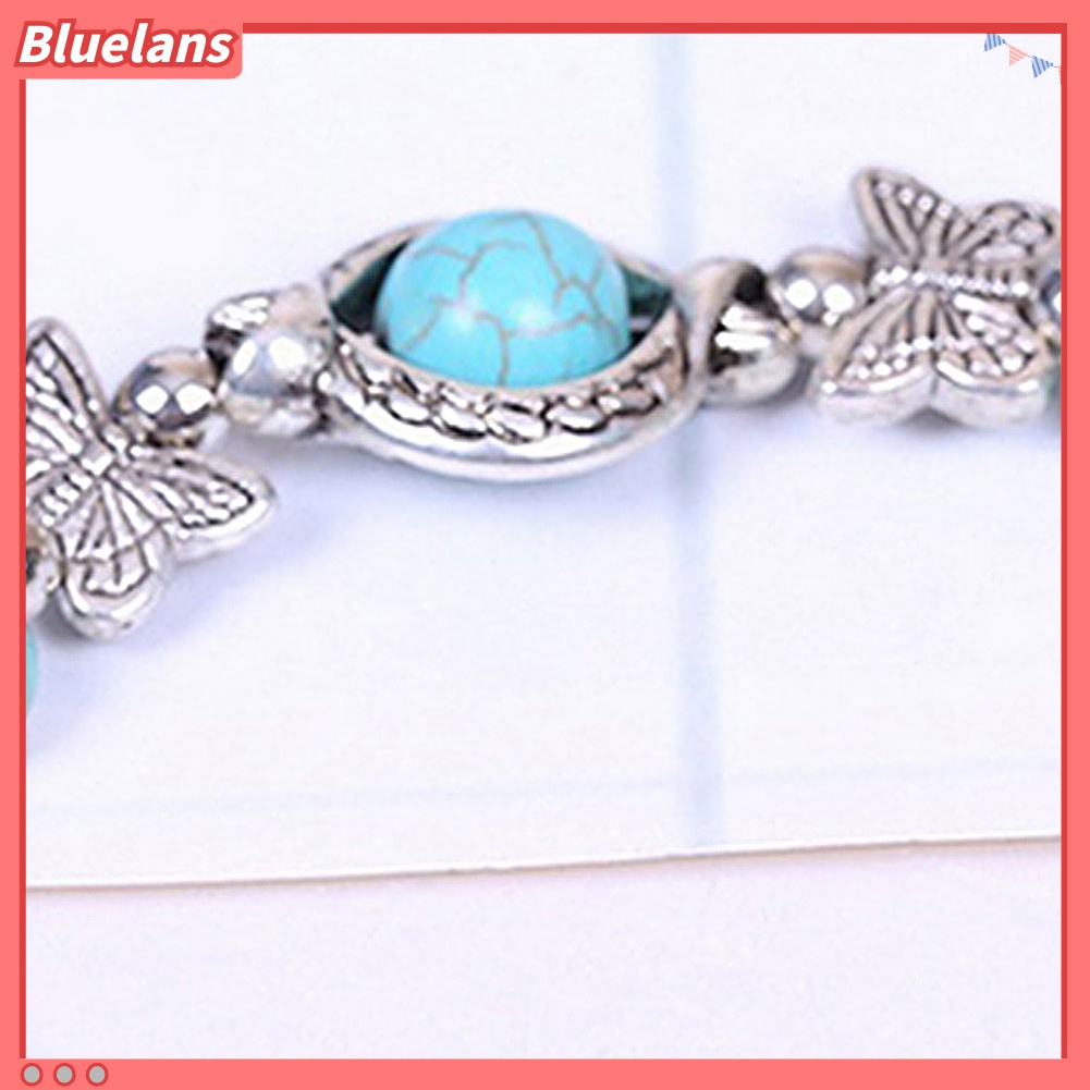 Gelang Manik-Manik Turquoise Bahan Alloy Untuk Wanita