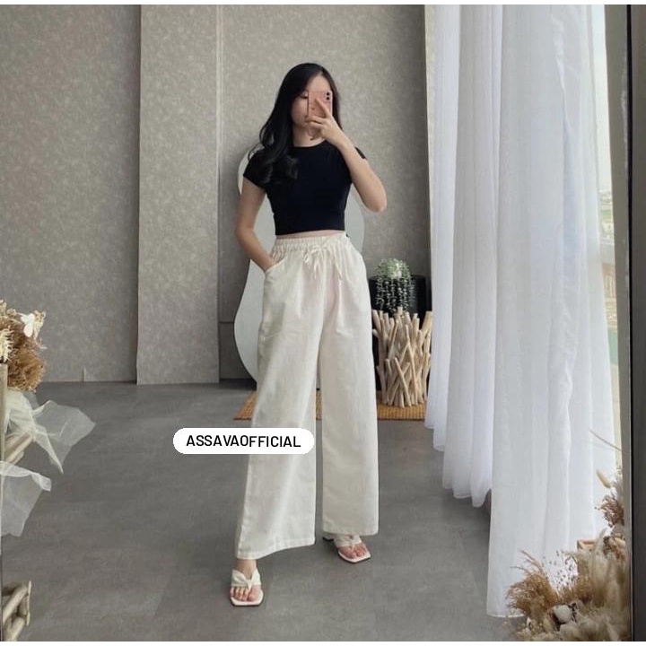 WIDI KULOT PANTS BAHAN KATUN CIGARET / Wanita Casual Modern / WIDI KULOT PANTS / KULOT JUMBO CELANA KULOT WANITA - YUNA PANTS