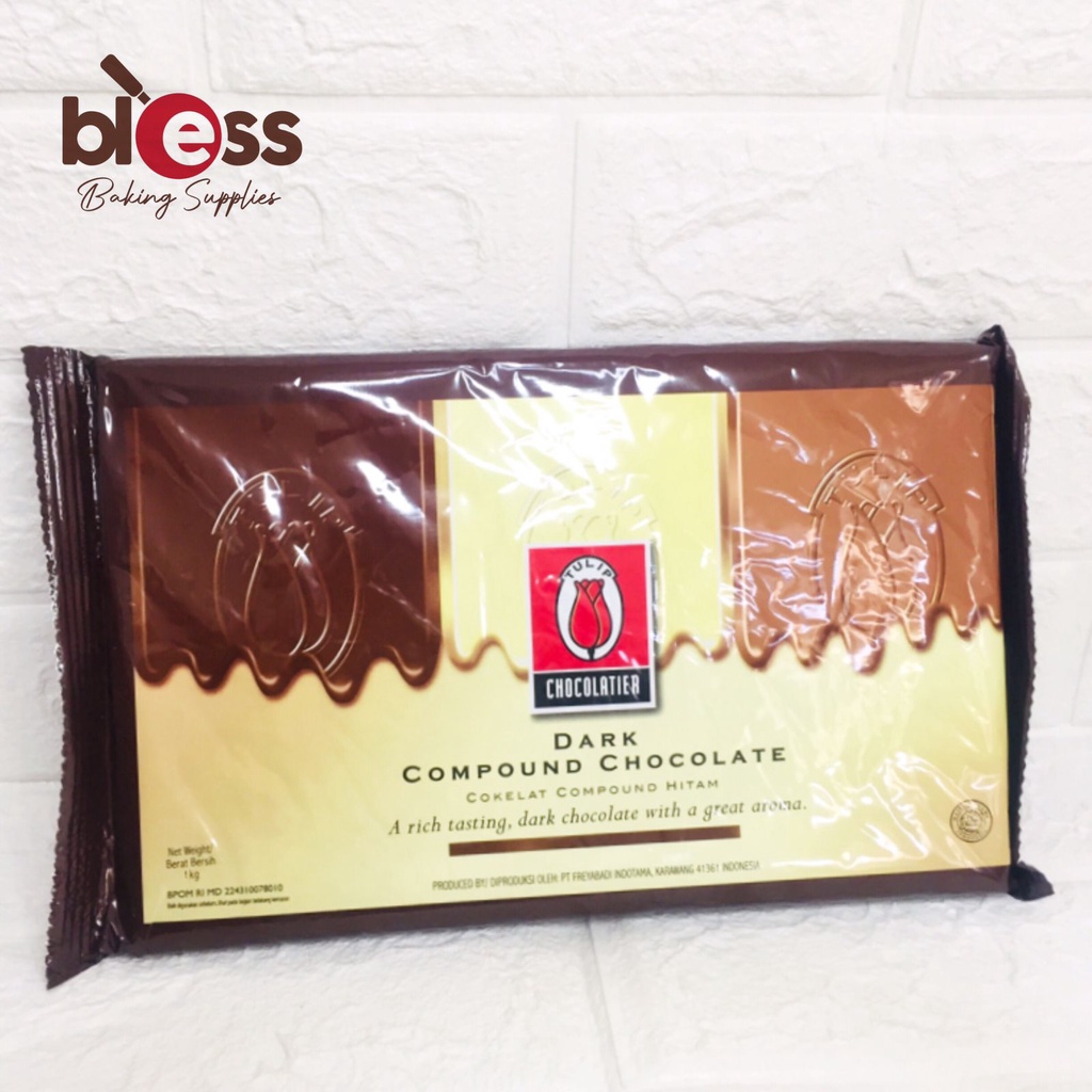 

COKLAT BATANG TULIP DARK 1 KG / CHOCOLATE COMPOUND CHOCOLATIER COKELAT