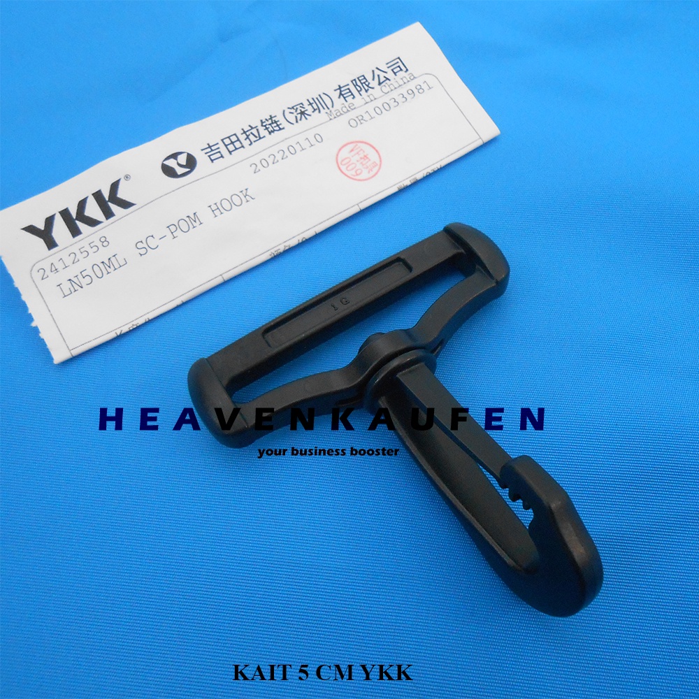 Kait Pengait Hook YKK 5 cm Warna Hitam MAterial Poly Acetal POM Kuat Bagus High Quality