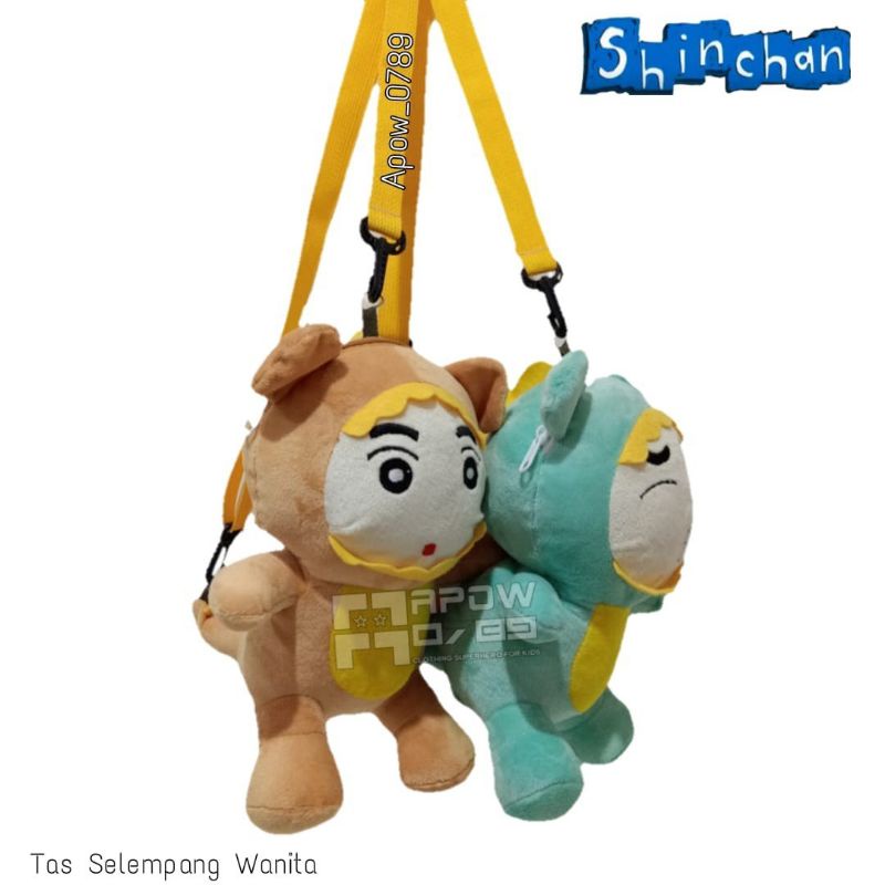 Tas Selempang Bulu Wanita Terbaru Sinchan Kartun Jadul Murah