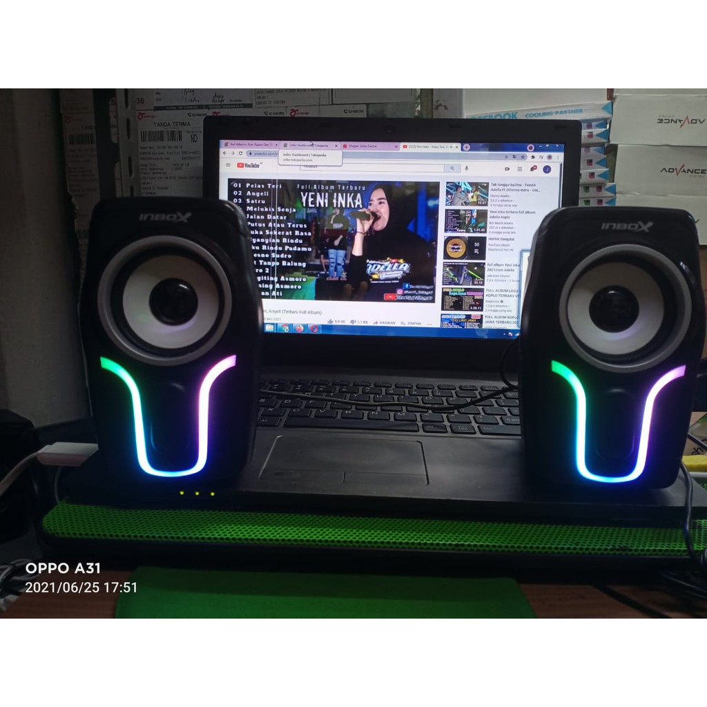 Speaker PC COMPUTER LAPTOP USB INBOX MAGNIO GS-05 GAMING SPEAKER SUPER BAS RGB LIGTH