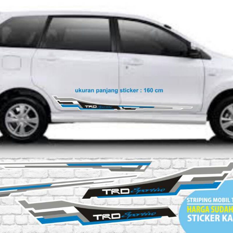 Ad Stiker Mobil stiker striping TRD SPORTIVO Mobil Avanza biru
