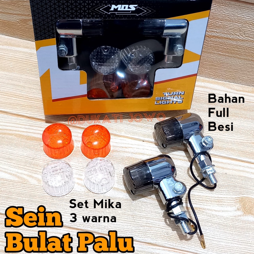 SEIN RITING BULAT PALU LAMPU SEIN RETENG 2pcs SET KANAN KIRI CHROME 3 MIKA MOS