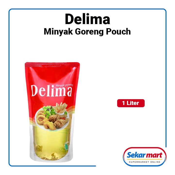 MINYAK GORENG 1 LITER DELIMA KEMASAN POUCH MINYAK GORENG MURAH UNTUK MAKANAN BUKAN MINYAK GORENG BIM