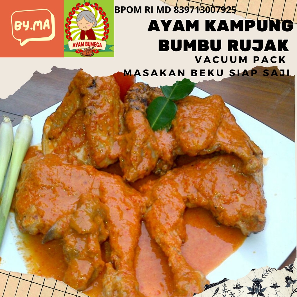 

Ayam Kampung Beku Frozen Food siap saji Bu Mega Ayam Bumbu Rujak