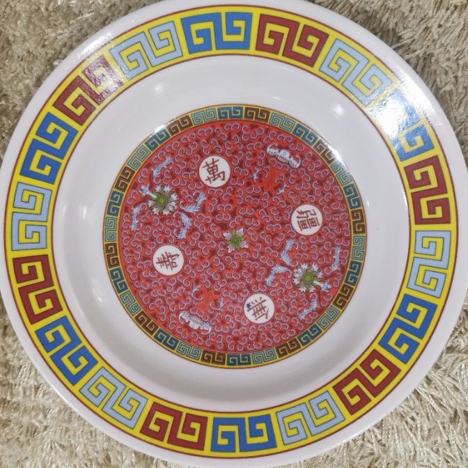 6 PCS PIRING MAKAN MELAMIN CHINA MURAH 1/2 LUSIN PIRING CANTIK