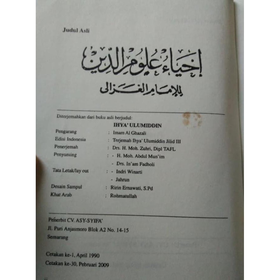 Terjemah Ihya' Ulumuddin Jilid 1 - 9 Lengkap - Imam Ghazali