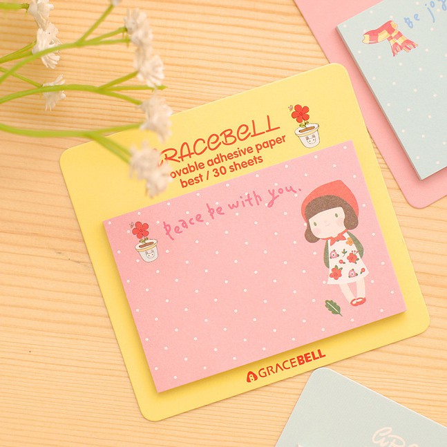 Sticky Notes Kecil Memo Paper Korea / Tempelan Kertas Memo Karakter Lucu Unik / TS-95-4
