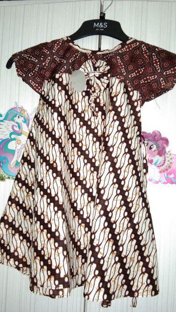 Dress Rok Batik Sogan Anak Size L Usia 6th -7,5 Th