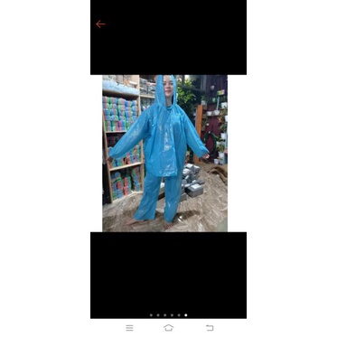 stelan mantel jas hujan baju dan celana