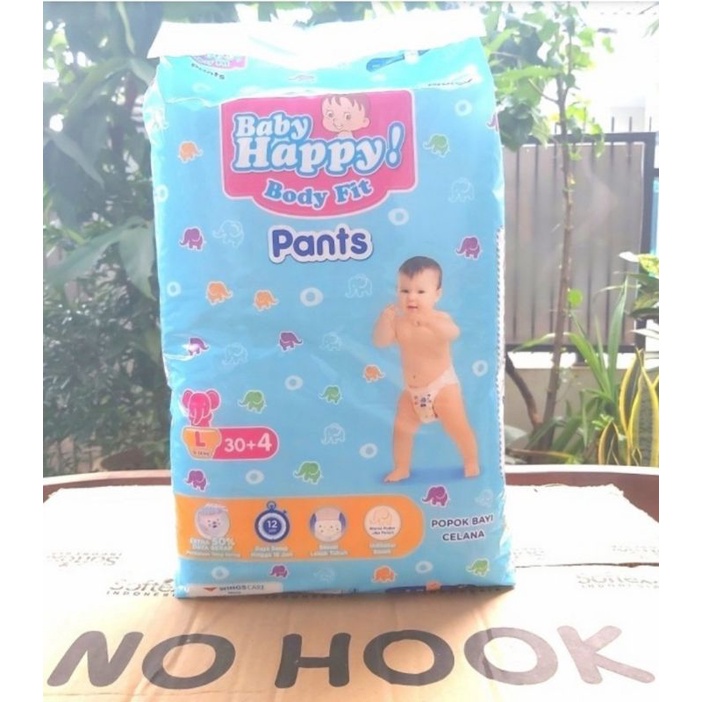 Pampers Popok Bayi Tipe Celana Baby Happy L 30+4 Murah