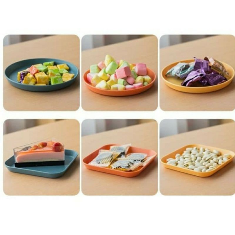 Piring Set 8 in 1 / Piring Snack & Piring Kue 8 Piring dan 1 wadah