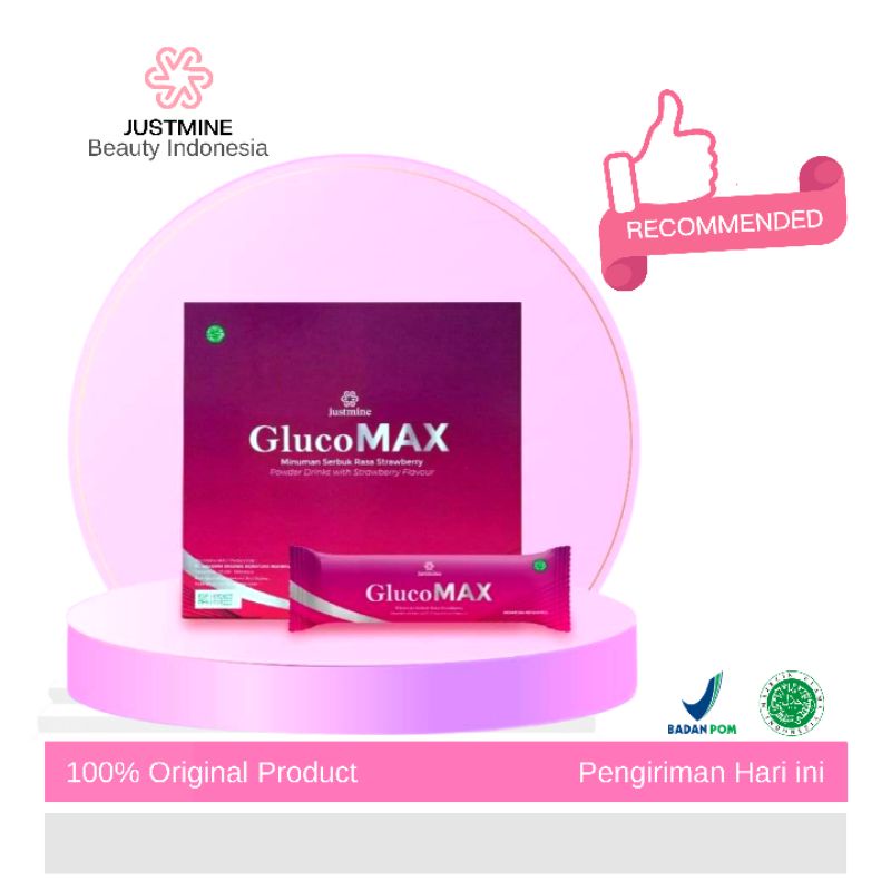 JUSTMINE GlucoMAX Minuman Nutrisi Pemutih With Collagen Pencerah Kulit BPOM