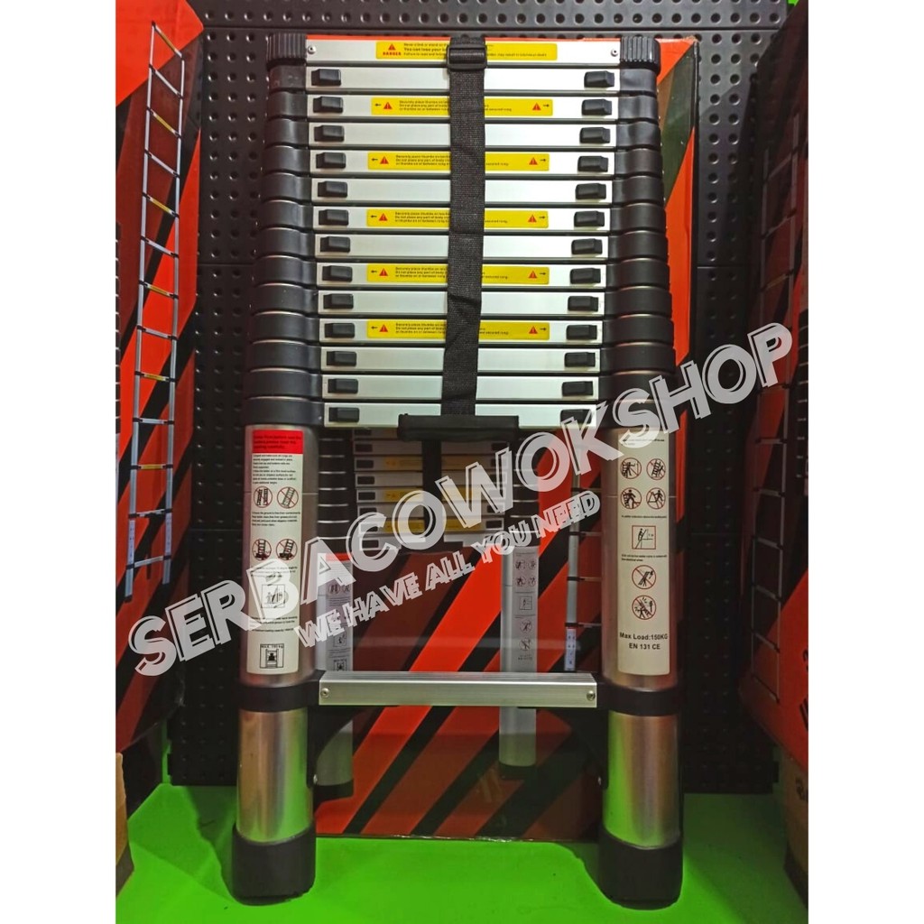 Camel Tangga Aluminium Teleskopik 3.8 M Single Telescopic Ladder Termurah Berkualitas