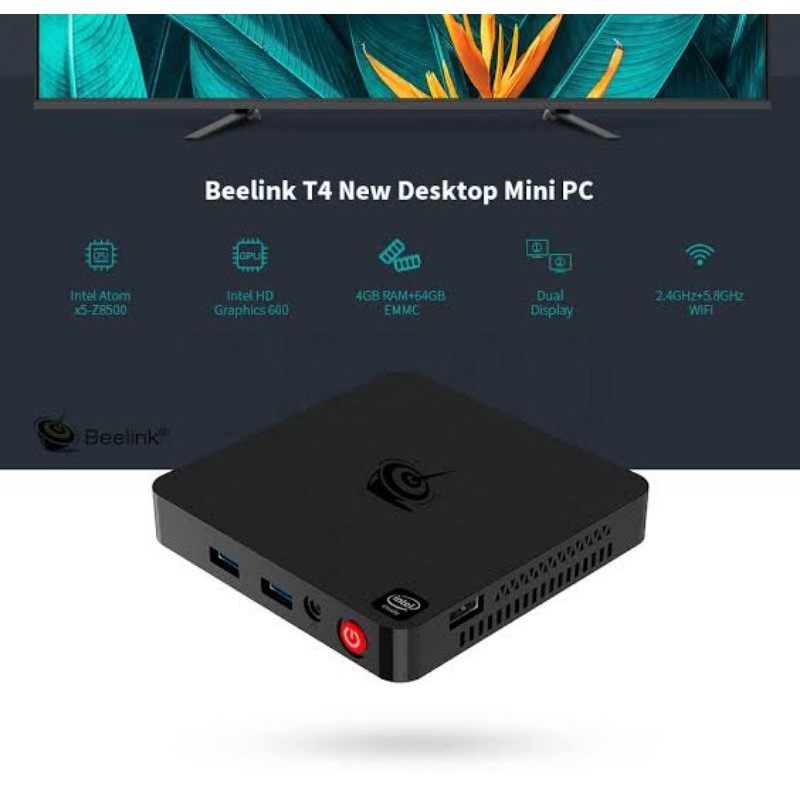 BEELINK T4 RAM 4GB ROM 64GB MINI PC Intel Atom x5-Z8500 Windows 10 ORI OEM