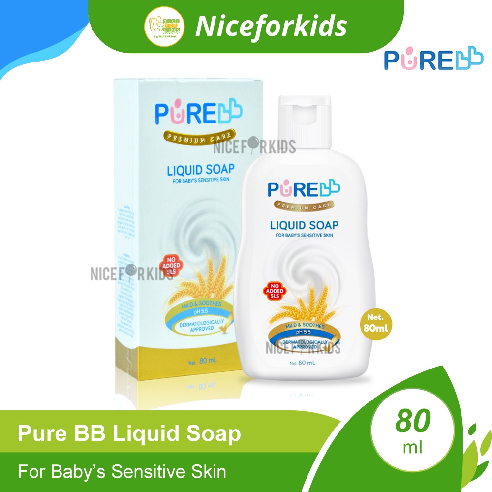 Pure Baby Premium Liquid Soap 80 ml / Pure BB Sabun Bayi Kulit Sensitif