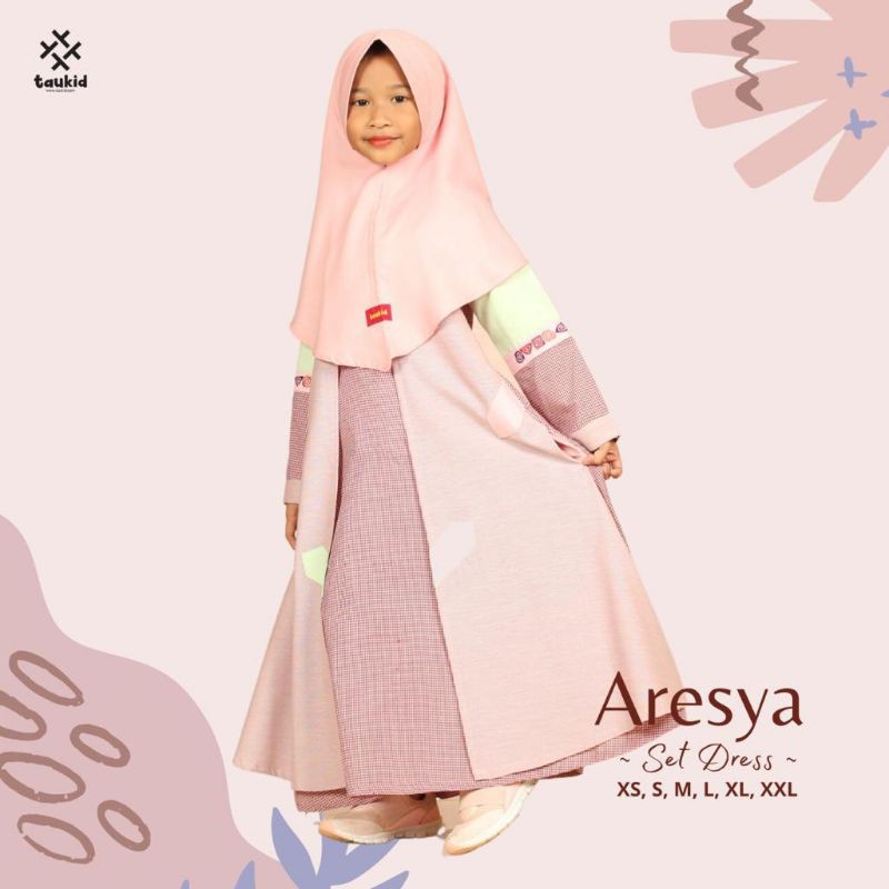 Set Baju Muslim Anak Gamis Aresya Taukid By TAKUA