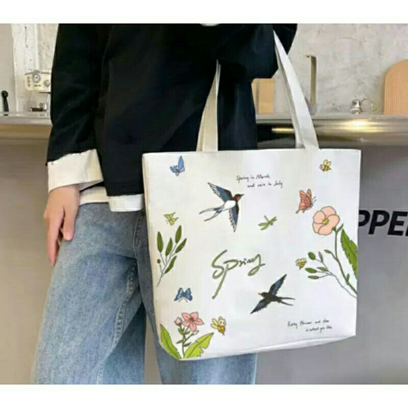 TOTEBAG BIG TOTE BAG SEKOLAH TOTE BAG WANITA TAS TANGAN WANITA TAS INDAH TAS SEKOLAH