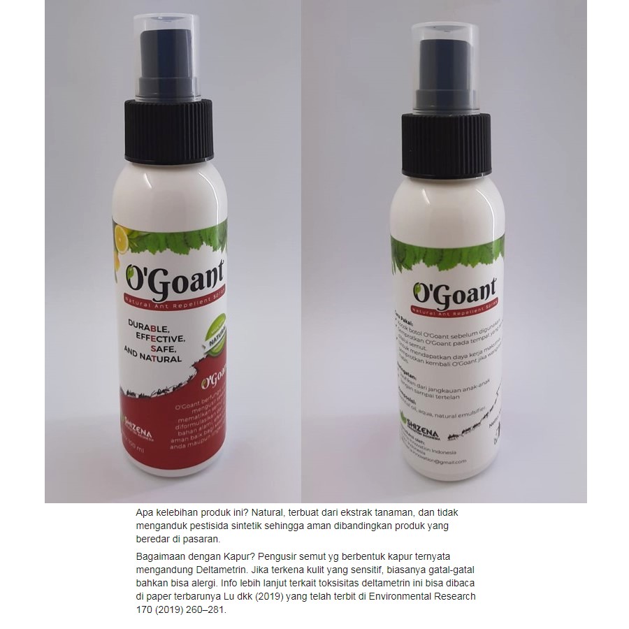 O'Goant Spray: Pengusir semut berbahan alami kemasan spray 100 ml