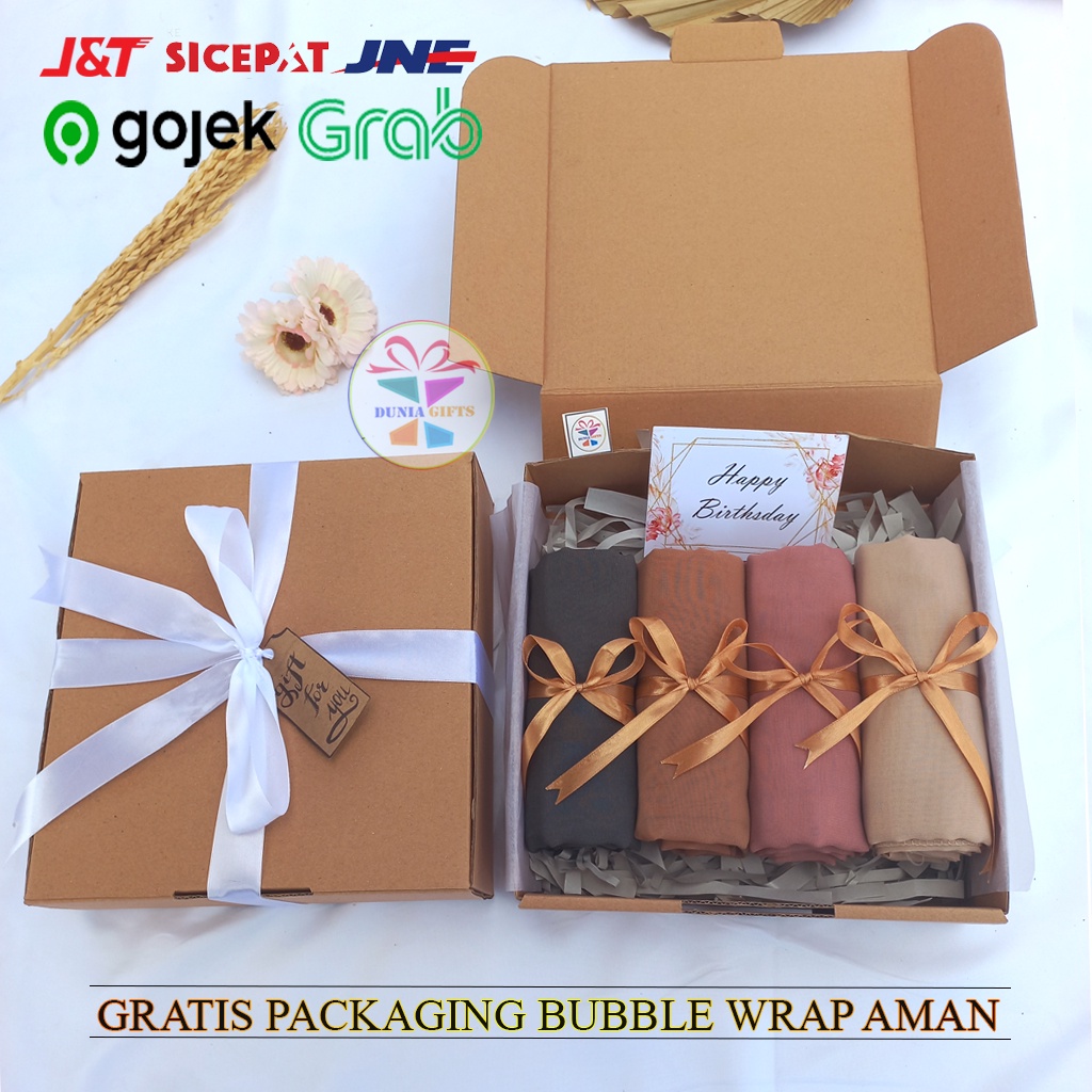 

gift box hijab bella square cantik