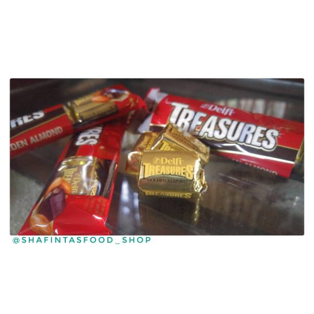 

Coklat treasure almond kemasan kecil