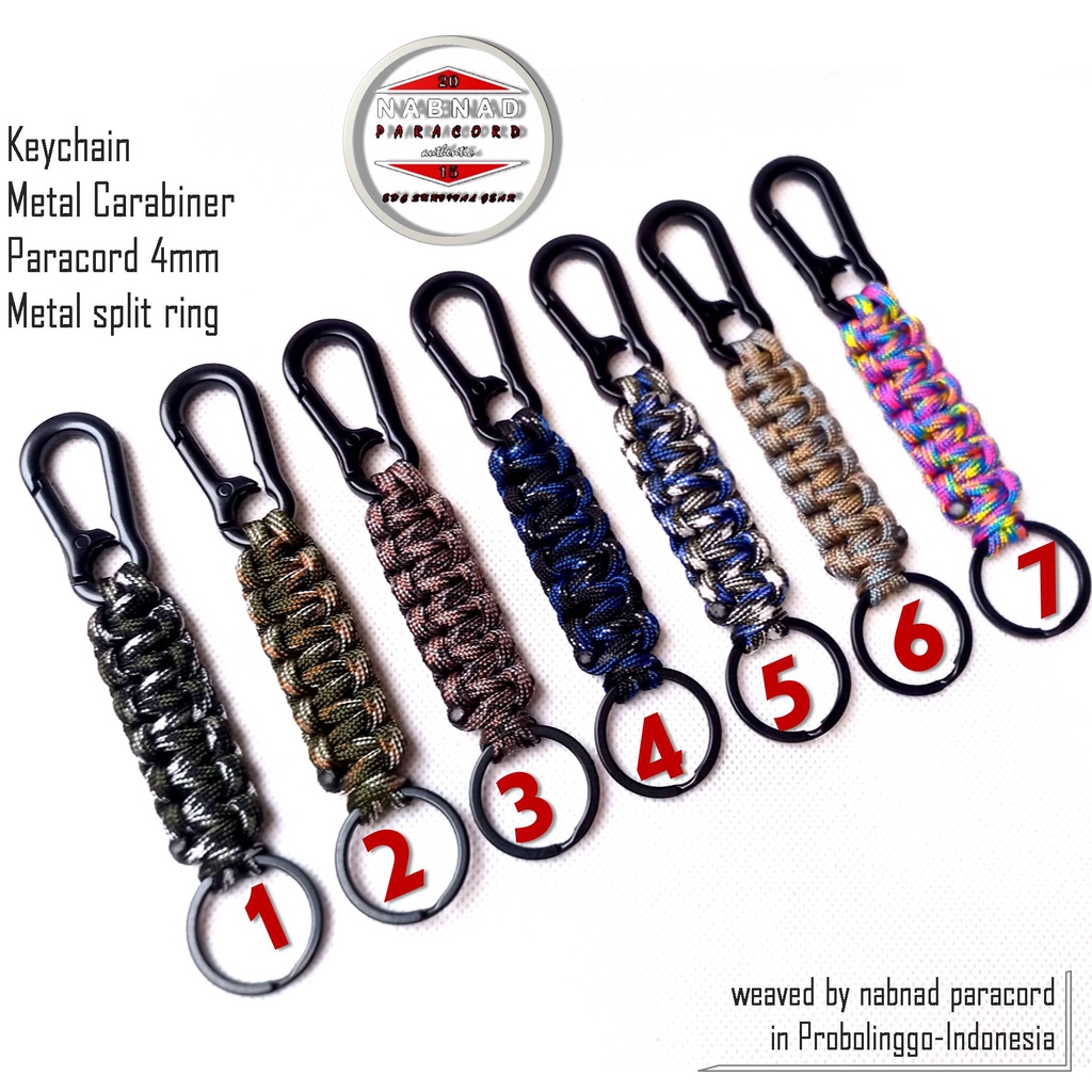 Nabnad Gantungan Kunci Motor Mobil NGK09 Custom Unik Murah Lucu Handmade Tali Paracord 4mm Untuk Bah