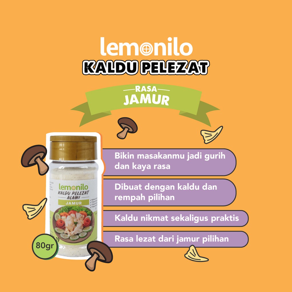 Lemonilo Kaldu Pelezat Alami Ayam Kampung Sapi Jamur 80 gr