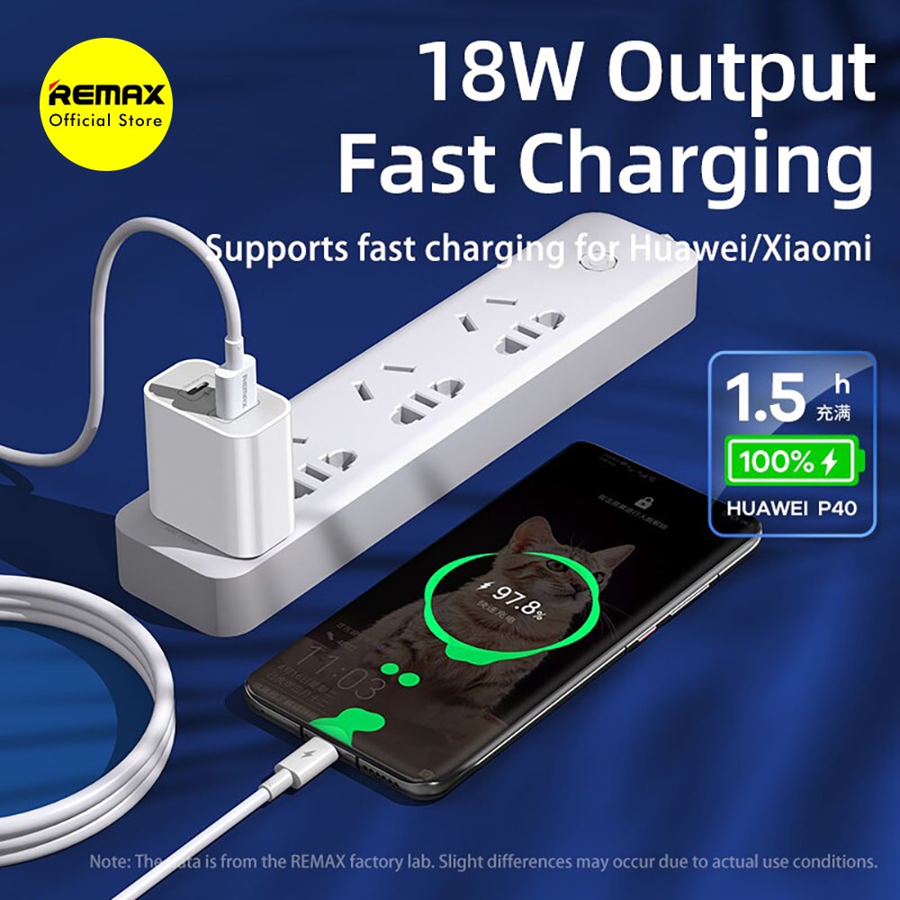 REMAX Surie PD 20W QC3.0 Charger with Type-C to Lightning Cable 1m RP-U68