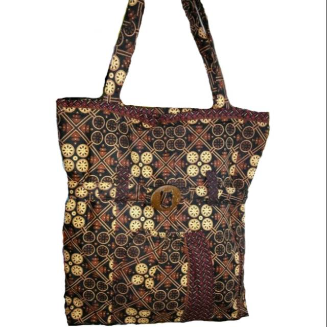 TERMURAH! TAS BATIK HAND BAG MODEL IKAT PINGGANG (SERUT) CAP MAKMUR 38x22 cm TAS WANITA SOUVENIR