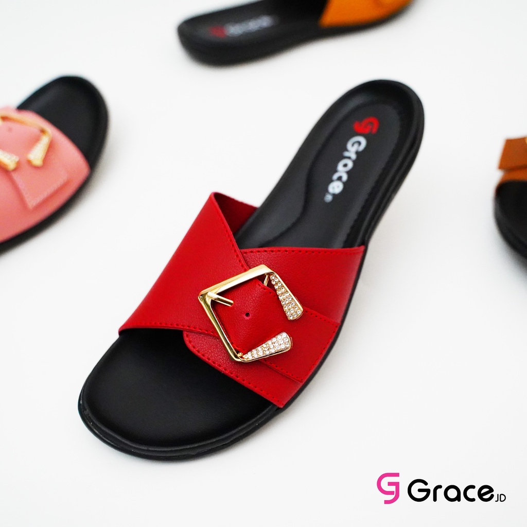 GRACE [SLT 402] Sandal Wanita Slop/ Sandal Wanita Slop Kulit