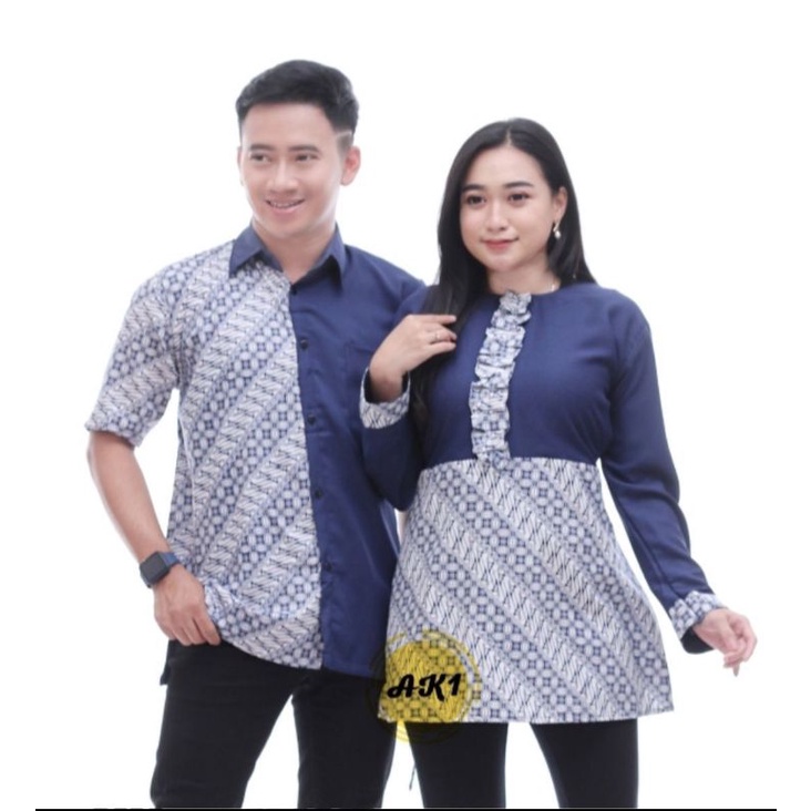 tey-17 Batik wanita ASJ SA HRB026 Kenongo Kemeja Tosca Pendek