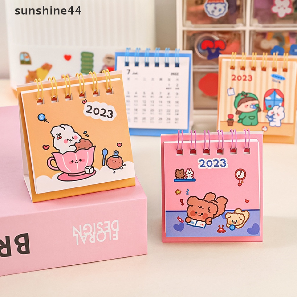 Sunshine 2023 Kalender Meja MIni Motif Kelinci / Anjing Lucu